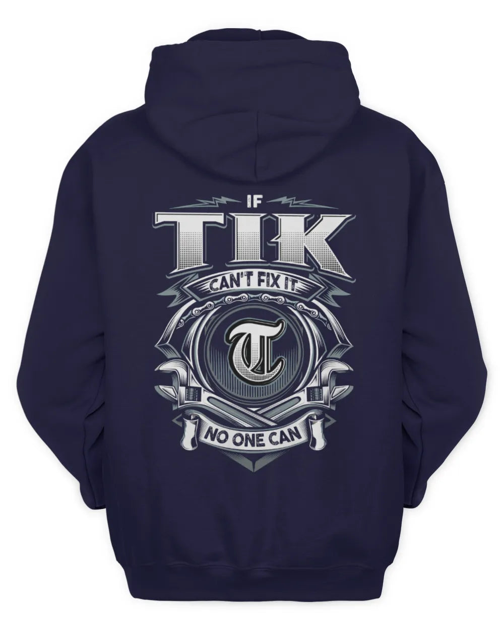TIK AP81-K4-626 - Personalized Ahmed Quote Apparel “If Ahmed Can't Fix It, No One Can” - Unisex Hoodie - Navy