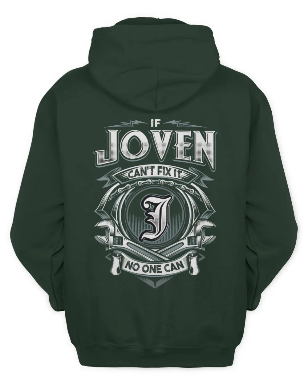 JOVEN AP81-K4-626 - Personalized Ahmed Quote Apparel “If Ahmed Can't Fix It, No One Can” - Unisex Hoodie - Forest Green