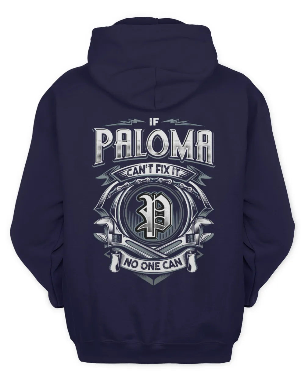 PALOMA AP81-K4-626 - Personalized Ahmed Quote Apparel “If Ahmed Can't Fix It, No One Can” - Unisex Hoodie - Navy