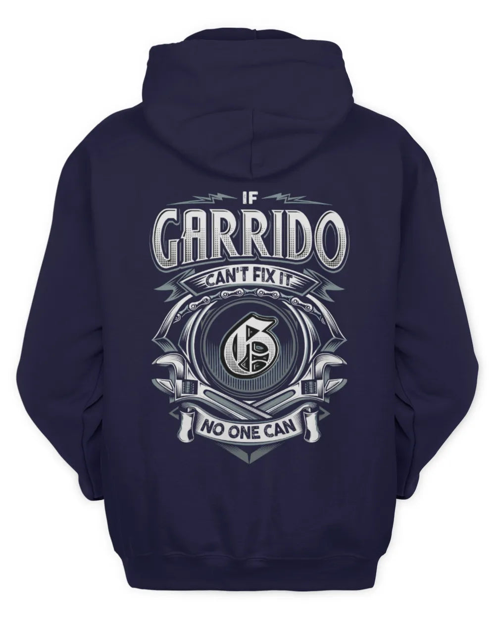 GARRIDO AP81-K4-626 - Personalized Ahmed Quote Apparel “If Ahmed Can't Fix It, No One Can” - Unisex Hoodie - Navy