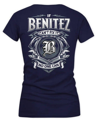 BENITEZ AP81-K4-626 - Personalized Ahmed Quote Apparel “If Ahmed Can't Fix It, No One Can” - Women's V-Neck T-Shirt - Navy