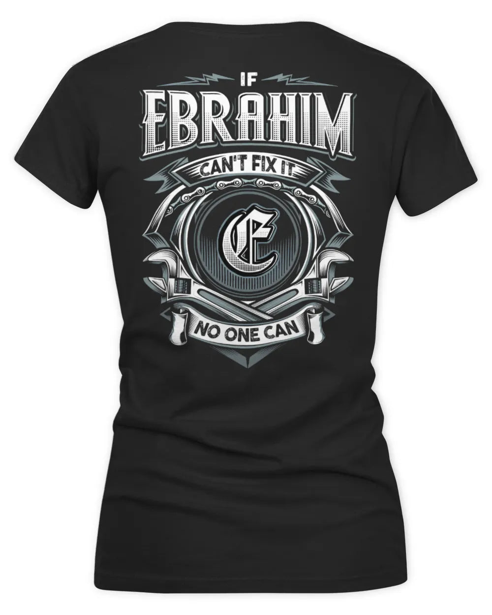 EBRAHIM AP81-K4-626 - Personalized Ahmed Quote Apparel “If Ahmed Can't Fix It, No One Can” - Women's V-Neck T-Shirt - Black