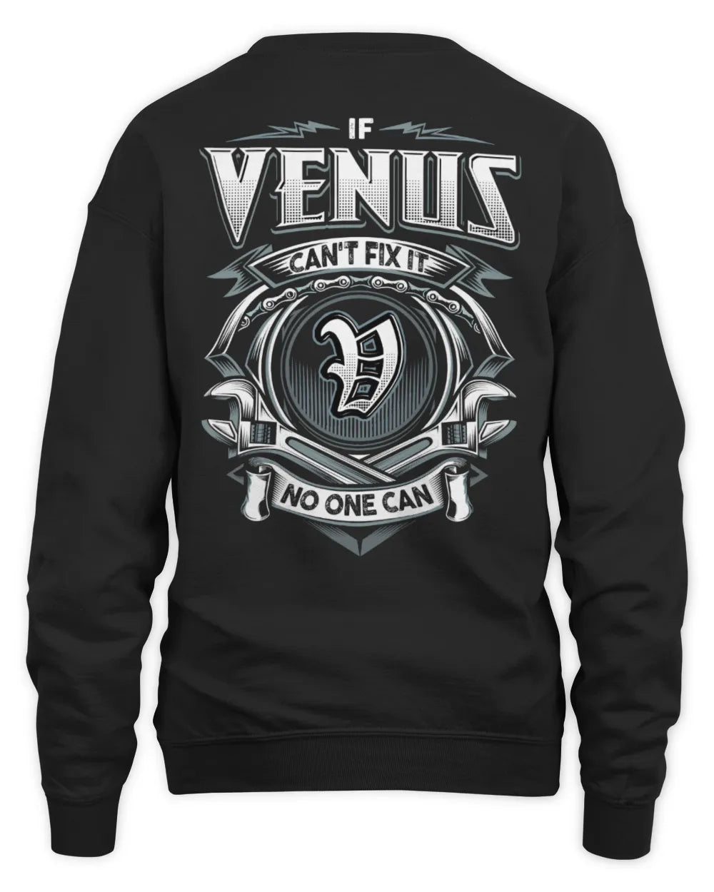 VENUS AP81-K4-626 - Personalized Ahmed Quote Apparel “If Ahmed Can't Fix It, No One Can” - Unisex Sweatshirt - Black
