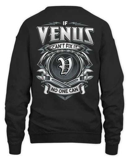 VENUS AP81-K4-626 - Personalized Ahmed Quote Apparel “If Ahmed Can't Fix It, No One Can” - Unisex Sweatshirt - Black