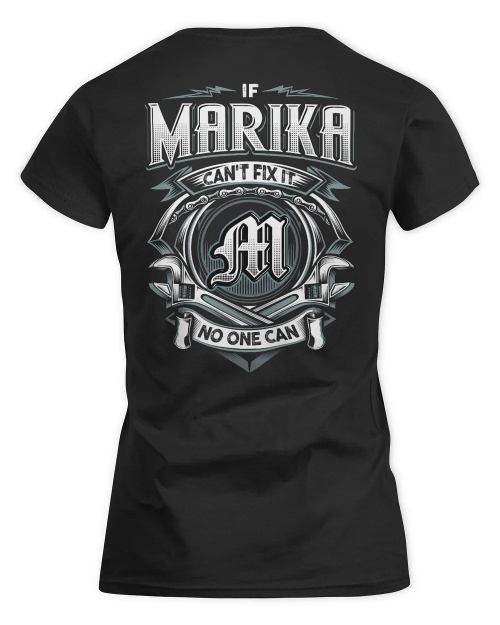 MARIKA AP81-K4-626 - Personalized Ahmed Quote Apparel “If Ahmed Can't Fix It, No One Can” - Women's Standard T-Shirt - Black
