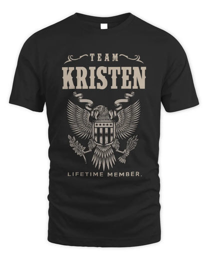 KRISTEN TP06-K82 – Personalized Classic Style Apparel “Team NAME Lifetime Member” - Unisex Standard T-Shirt - Black