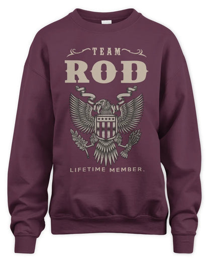 ROD TP06-K82 – Personalized Classic Style Apparel “Team NAME Lifetime Member” - Unisex Sweatshirt - Maroon