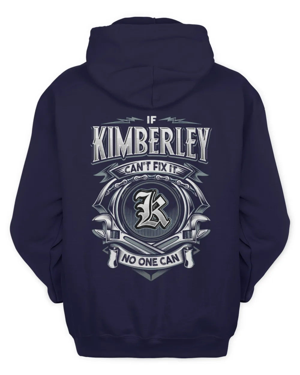 KIMBERLEY AP81-K4-626 - Personalized Ahmed Quote Apparel “If Ahmed Can't Fix It, No One Can” - Unisex Hoodie - Navy