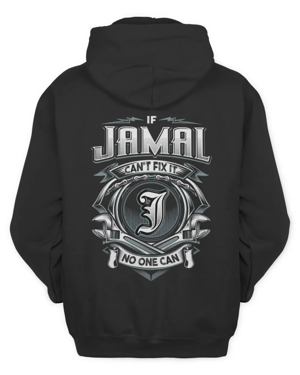 JAMAL AP81-K4-626 - Personalized Ahmed Quote Apparel “If Ahmed Can't Fix It, No One Can” - Unisex Hoodie - Black