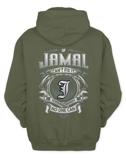 JAMAL AP81-K4-626 - Personalized Ahmed Quote Apparel “If Ahmed Can't Fix It, No One Can” - Unisex Hoodie - Military Green
