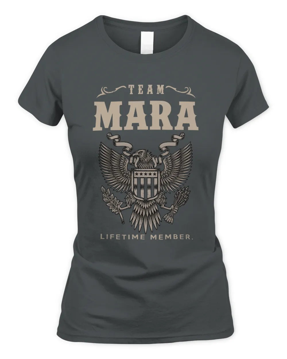 MARA TP06-K82 – Personalized Classic Style Apparel “Team NAME Lifetime Member” - Women's Standard T-Shirt - Charcoal