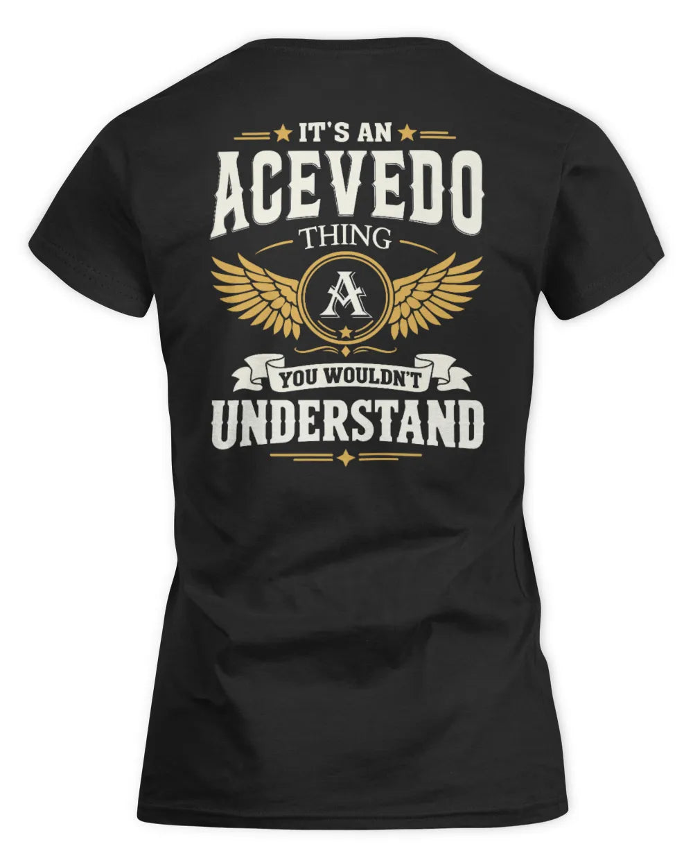 ACEVEDO KT06-M008 It’s a [NAME] Thing – You Wouldn’t Understand | Personalized Vintage T-Shirt - Women's Standard T-Shirt - Black