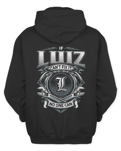 LUIZ AP81-K4-626 - Personalized Ahmed Quote Apparel “If Ahmed Can't Fix It, No One Can” - Unisex Hoodie - Black