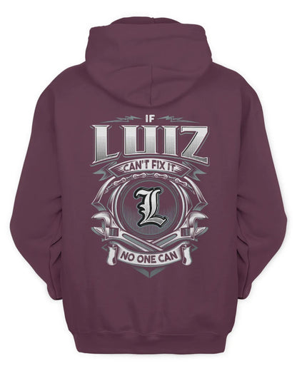 LUIZ AP81-K4-626 - Personalized Ahmed Quote Apparel “If Ahmed Can't Fix It, No One Can” - Unisex Hoodie - Maroon