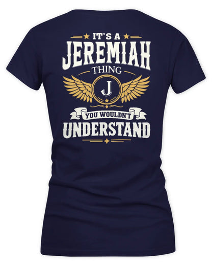 JEREMIAH KT06-M008 It’s a [NAME] Thing – You Wouldn’t Understand | Personalized Vintage T-Shirt - Women's V-Neck T-Shirt - Navy
