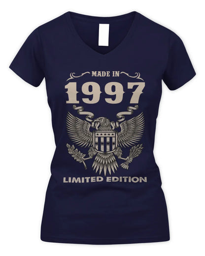 1997 HH89-K2 – Classic Birth Year Limited Edition T-Shirt - Women's V-Neck T-Shirt - Navy