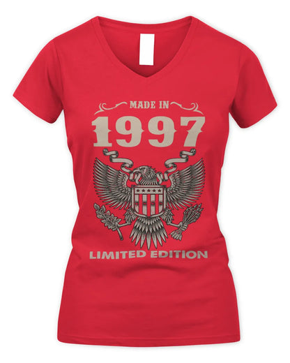 1997 HH89-K2 – Classic Birth Year Limited Edition T-Shirt - Women's V-Neck T-Shirt - Red