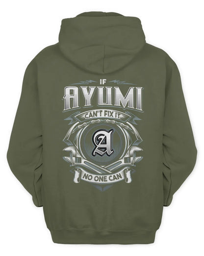 AYUMI AP81-K4-626 - Personalized Ahmed Quote Apparel “If Ahmed Can't Fix It, No One Can” - Unisex Hoodie - Military Green