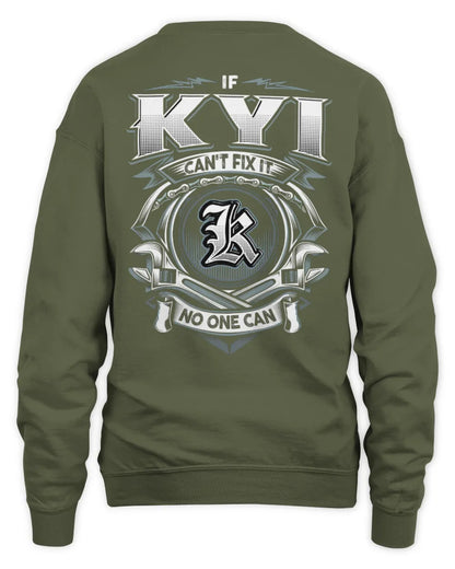 KYI AP81-K4-626 - Personalized Ahmed Quote Apparel “If Ahmed Can't Fix It, No One Can” - Unisex Sweatshirt - Military Green