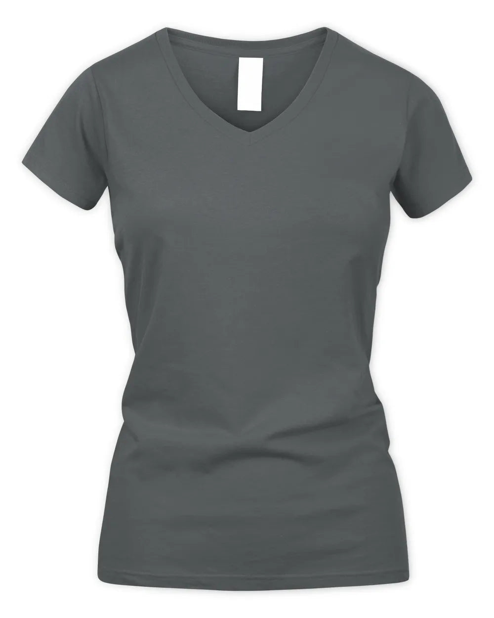 ALEXANDRA TP68-K2-968 – Personalized Funny Quote Apparel “The World Without NAME Would Be Boring” - Women's V-Neck T-Shirt - Charcoal