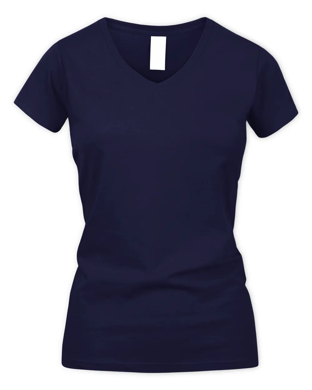 ALEXANDRA TP68-K2-968 – Personalized Funny Quote Apparel “The World Without NAME Would Be Boring” - Women's V-Neck T-Shirt - Navy