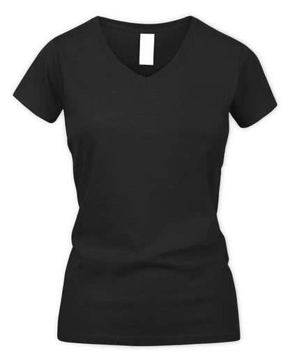 ALEXANDRA TP68-K2-968 – Personalized Funny Quote Apparel “The World Without NAME Would Be Boring” - Women's V-Neck T-Shirt - Black
