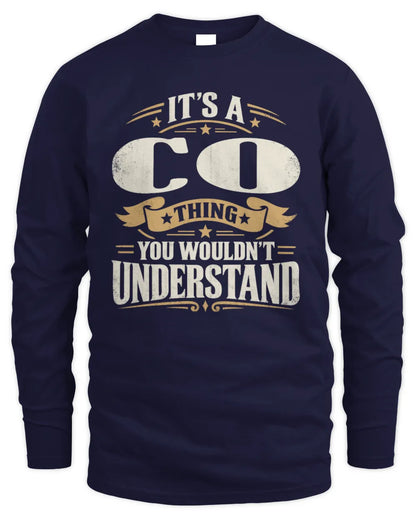 CO P08 TH51 - Personalized “It’s a/an [NAME] Thing – You Wouldn’t Understand” Shirt - Men's Long Sleeved T-Shirt - Navy
