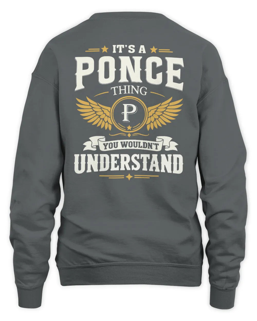 PONCE KT06-M008 It’s a [NAME] Thing – You Wouldn’t Understand | Personalized Vintage T-Shirt - Unisex Sweatshirt - Charcoal