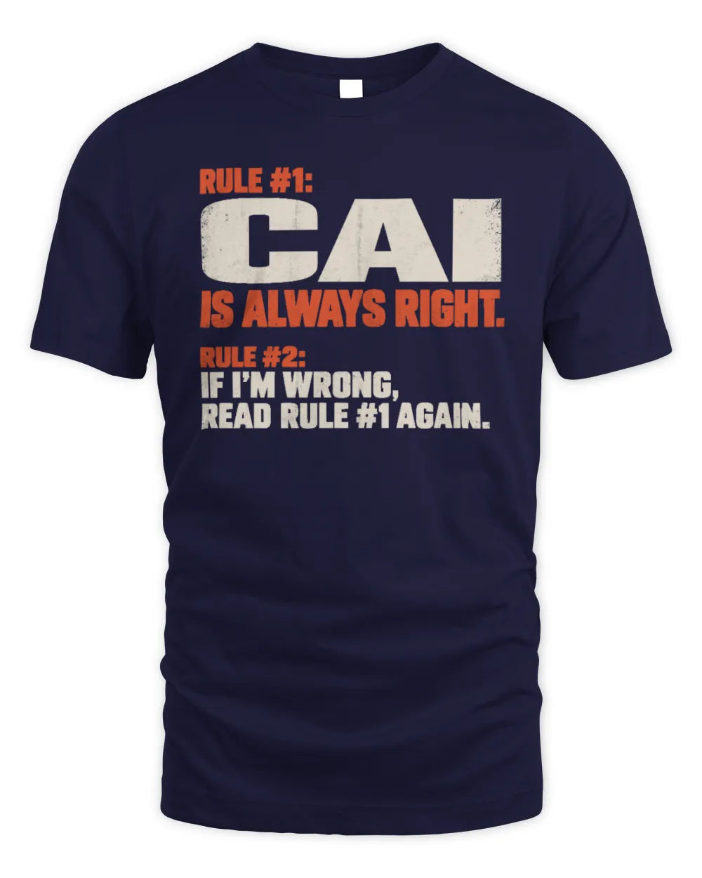 CAI NP1-H006 - Always Right Personalized Name T-Shirt – Funny Custom Name Shirt - T-Shirt - Navy