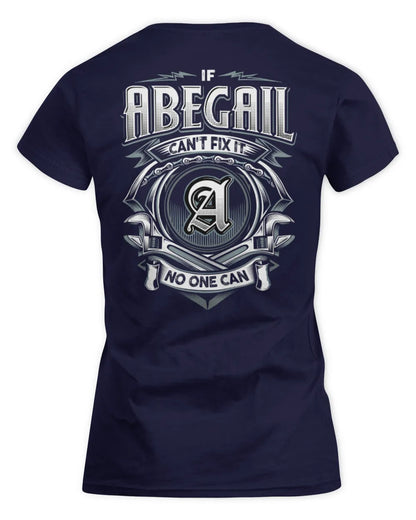 ABEGAIL AP81-K4-626 - Personalized Ahmed Quote Apparel “If Ahmed Can't Fix It, No One Can” - Women's Standard T-Shirt - Navy