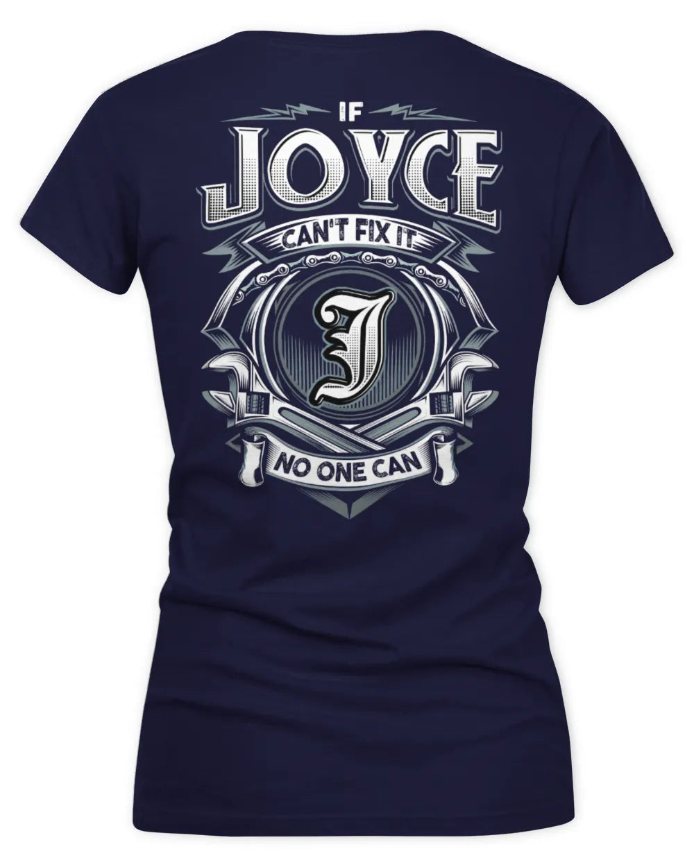 JOYCE AP81-K4-626 - Personalized Ahmed Quote Apparel “If Ahmed Can't Fix It, No One Can” - Women's V-Neck T-Shirt - Navy
