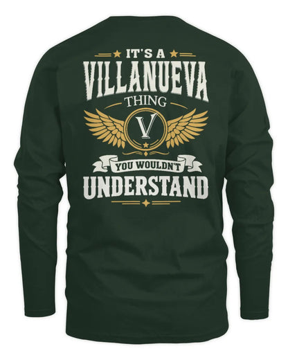 VILLANUEVA KT06-M008 It’s a [NAME] Thing – You Wouldn’t Understand | Personalized Vintage T-Shirt - Men's Long Sleeved T-Shirt - Forest Green