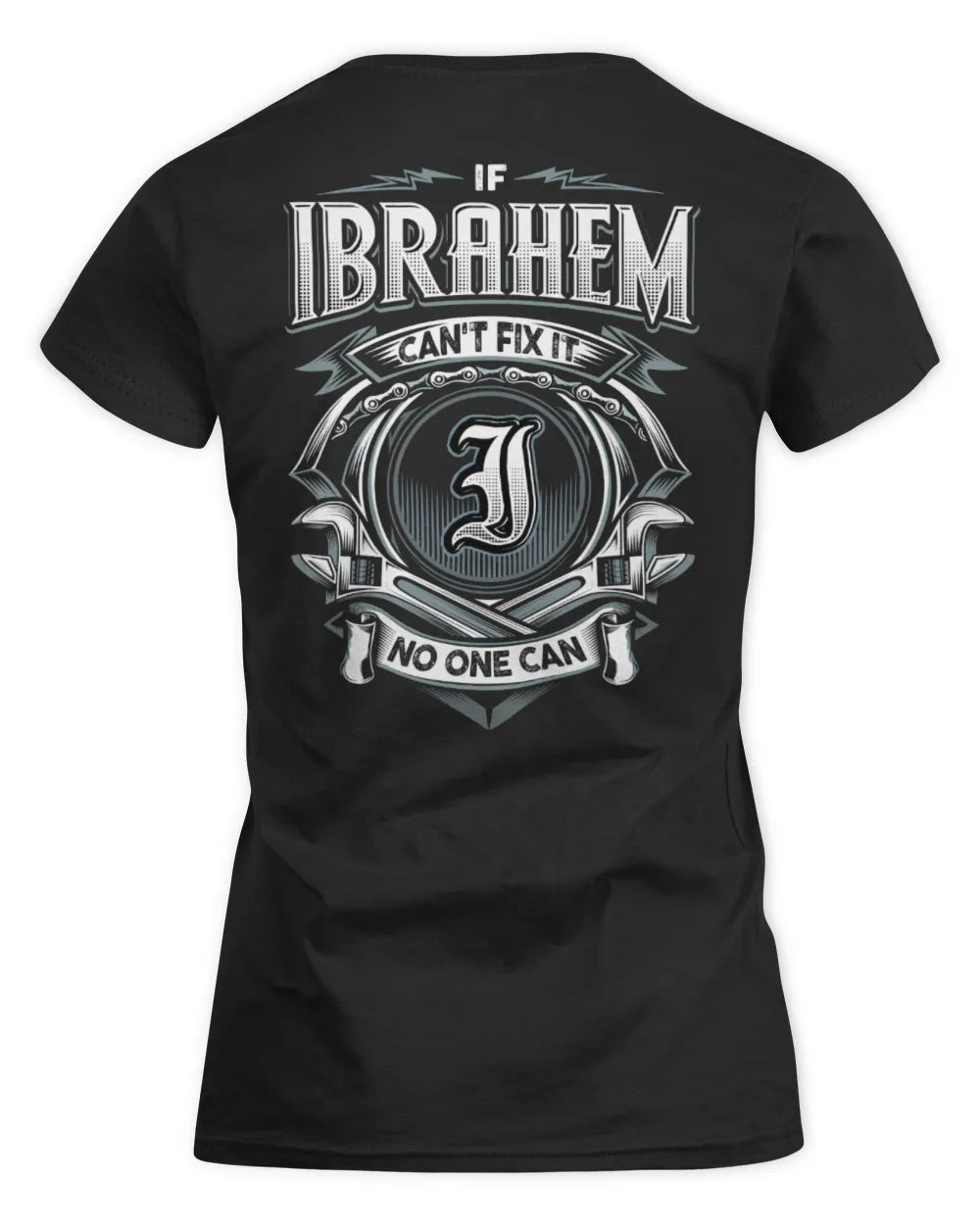 IBRAHEM AP81-K4-626 - Personalized Ahmed Quote Apparel “If Ahmed Can't Fix It, No One Can” - Women's Standard T-Shirt - Black