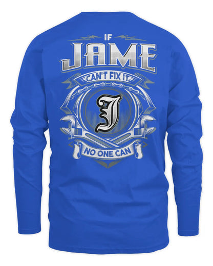 JAME AP81-K4-626 - Personalized Ahmed Quote Apparel “If Ahmed Can't Fix It, No One Can” - Men's Long Sleeved T-Shirt - Royal