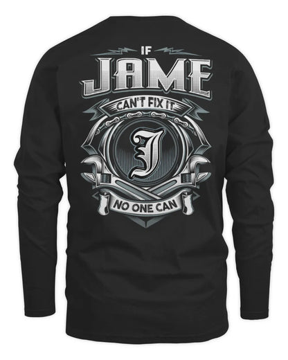 JAME AP81-K4-626 - Personalized Ahmed Quote Apparel “If Ahmed Can't Fix It, No One Can” - Men's Long Sleeved T-Shirt - Black