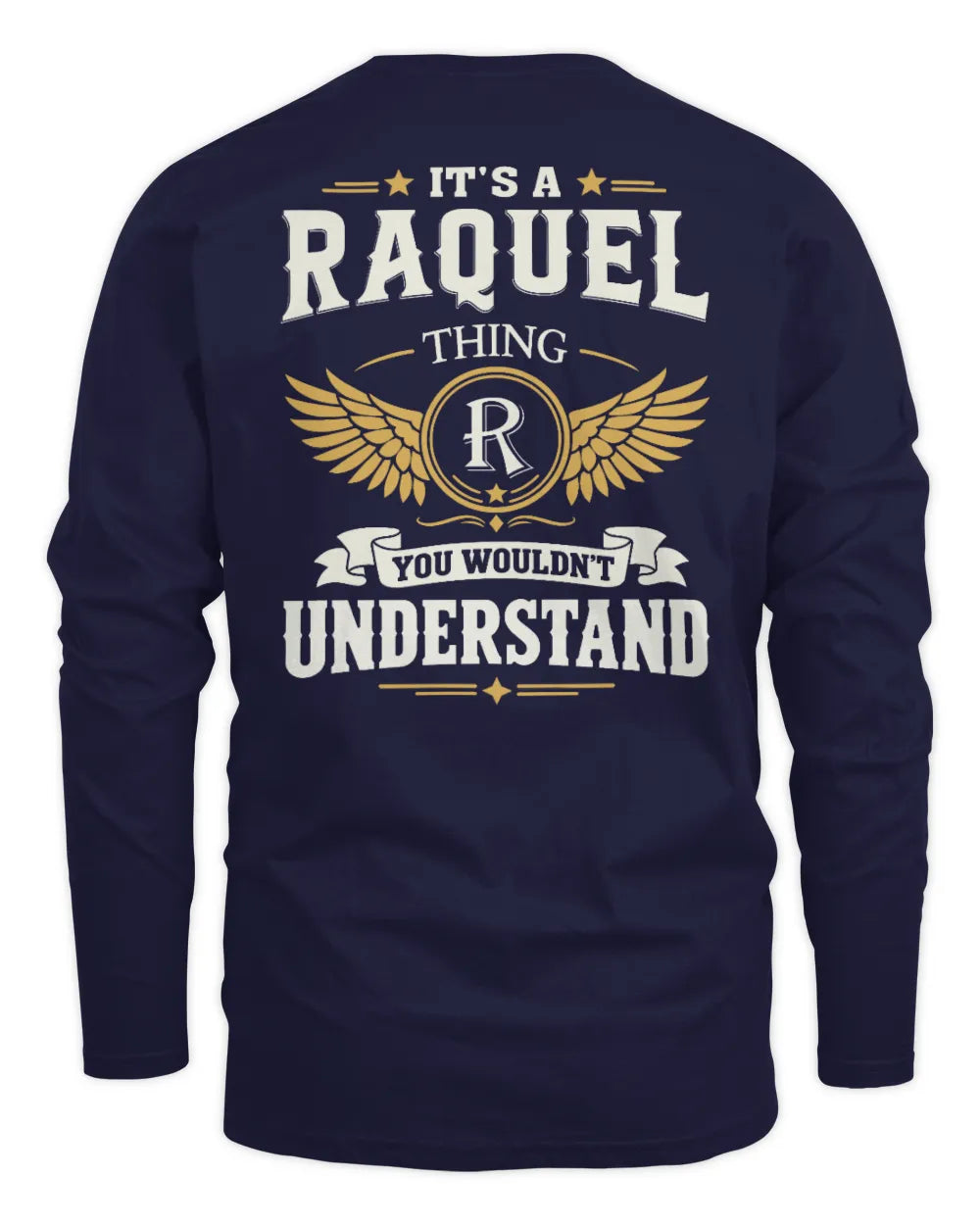 RAQUEL KT06-M008 It’s a [NAME] Thing – You Wouldn’t Understand | Personalized Vintage T-Shirt - Men's Long Sleeved T-Shirt - Navy