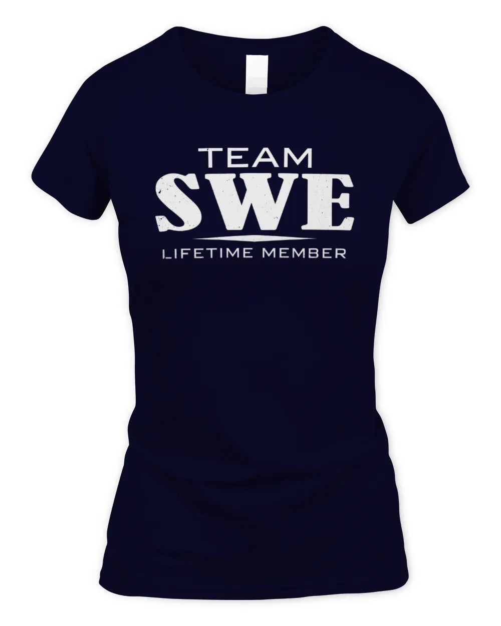 SWE BL62-K4-128 - Personalized “Team NAME Lifetime Member” - Women's Standard T-Shirt - Navy