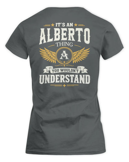 ALBERTO KT06-M008 It’s a [NAME] Thing – You Wouldn’t Understand | Personalized Vintage T-Shirt - Women's Standard T-Shirt - Charcoal