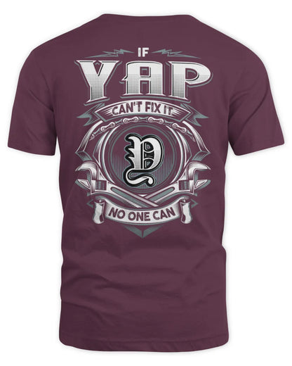 YAP AP81-K4-626 - Personalized Ahmed Quote Apparel “If Ahmed Can't Fix It, No One Can” - Unisex Standard T-Shirt - Maroon