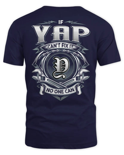YAP AP81-K4-626 - Personalized Ahmed Quote Apparel “If Ahmed Can't Fix It, No One Can” - Unisex Standard T-Shirt - Navy