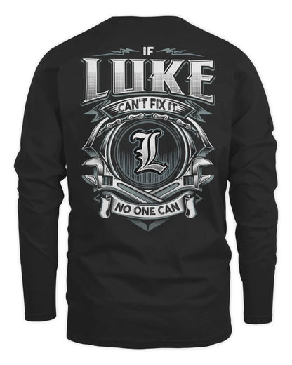 LUKE AP81-K4-626 - Personalized Ahmed Quote Apparel “If Ahmed Can't Fix It, No One Can” - Men's Long Sleeved T-Shirt - Black