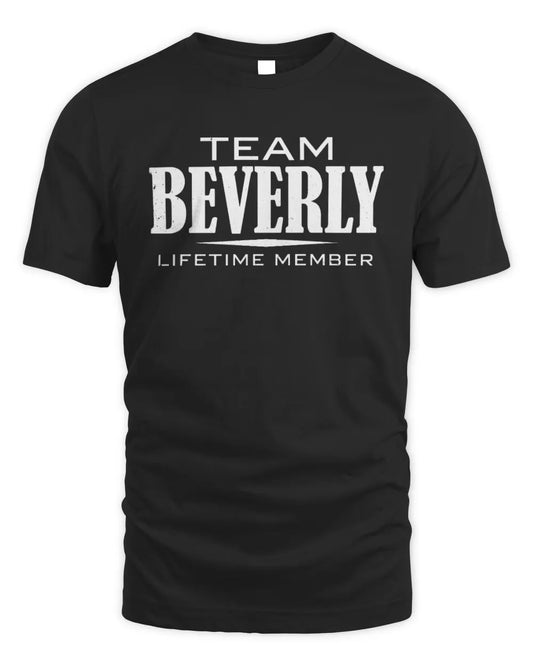 BEVERLY BL62-K4-128 - Personalized “Team NAME Lifetime Member” - Unisex Standard T-Shirt - Black