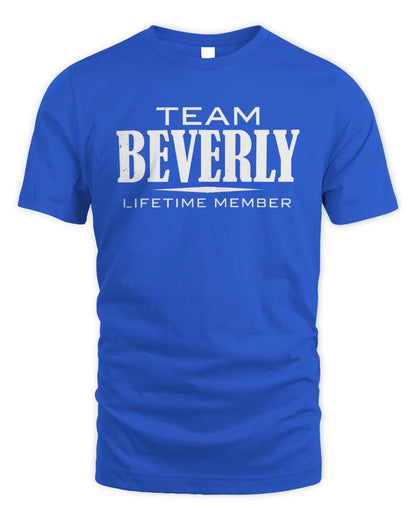 BEVERLY BL62-K4-128 - Personalized “Team NAME Lifetime Member” - Unisex Standard T-Shirt - Royal