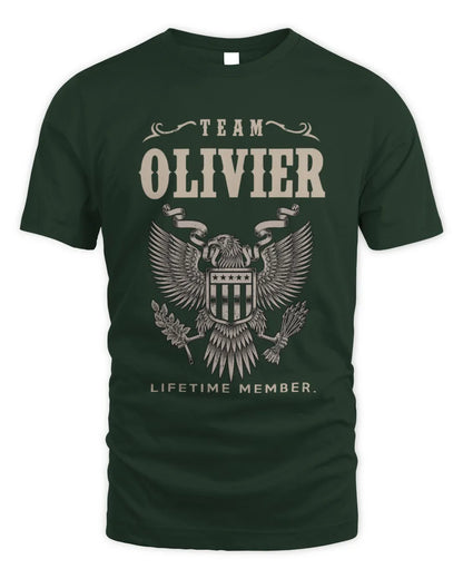 OLIVIER TP06-K82 – Personalized Classic Style Apparel “Team NAME Lifetime Member” - Unisex Standard T-Shirt - Forest Green