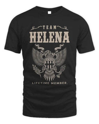 HELENA TP06-K82 – Personalized Classic Style Apparel “Team NAME Lifetime Member” - Unisex Standard T-Shirt - Black