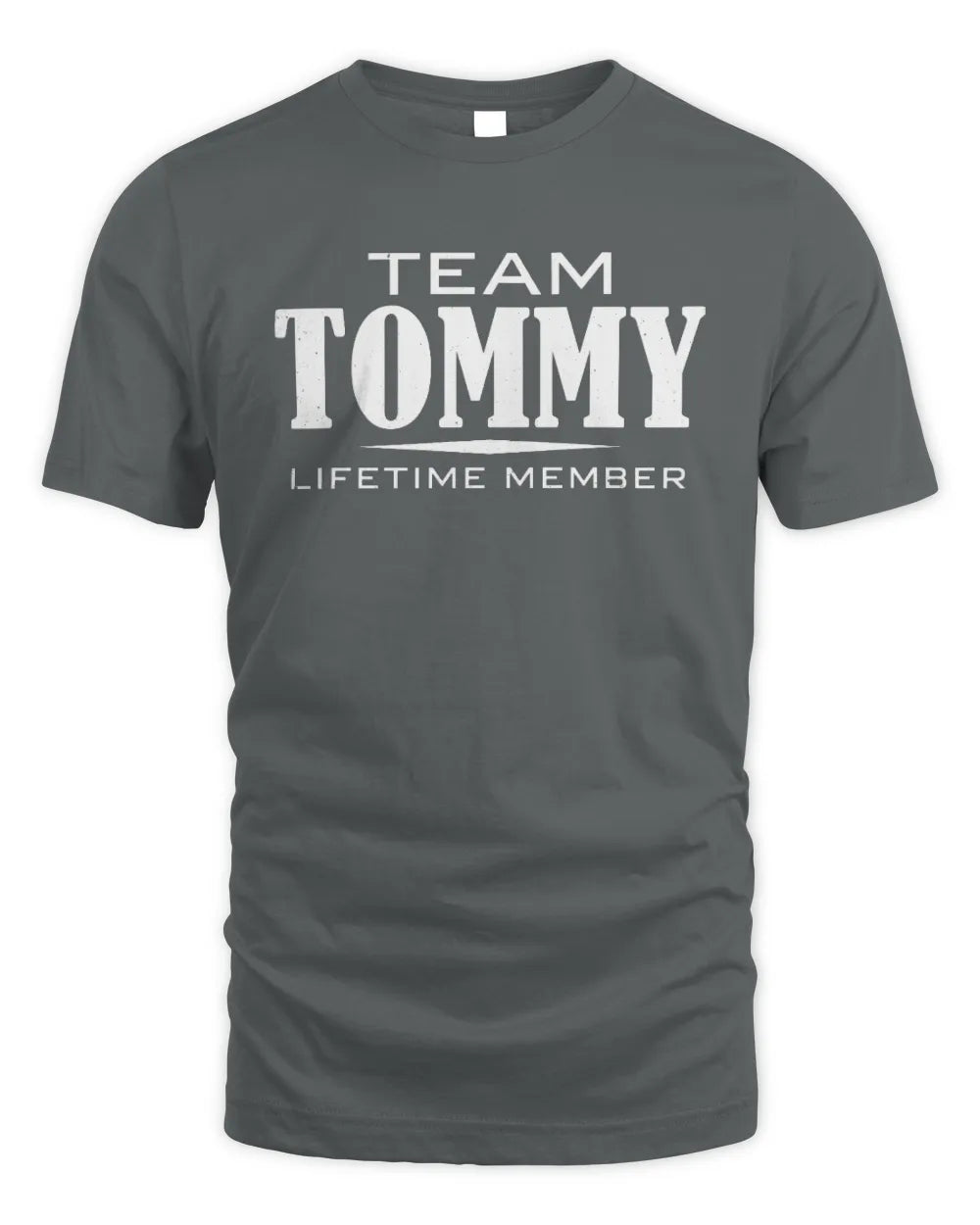 TOMMY BL62-K4-128 - Personalized “Team NAME Lifetime Member” - Unisex Standard T-Shirt - Charcoal