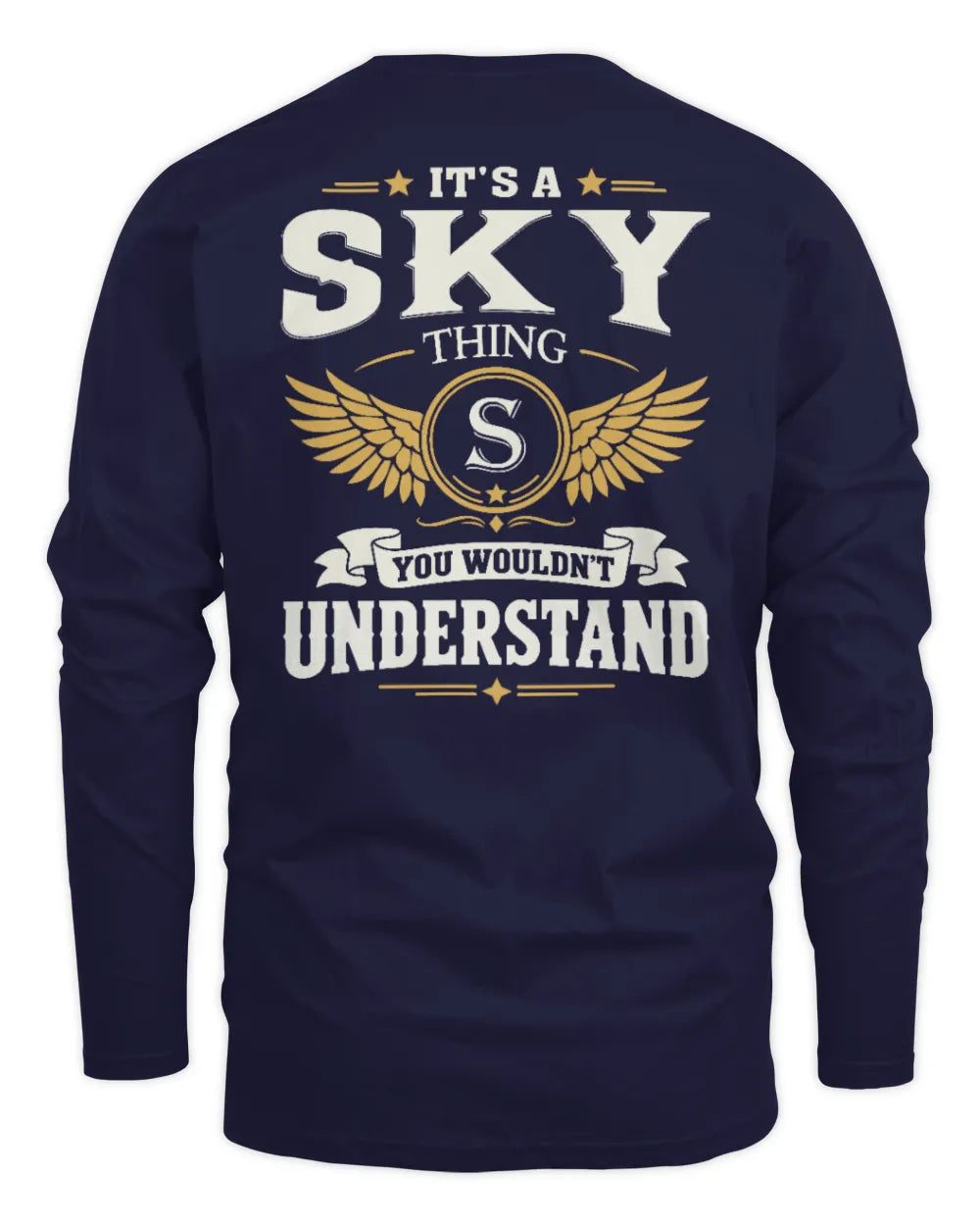 SKY KT06-M008 It’s a [NAME] Thing – You Wouldn’t Understand | Personalized Vintage T-Shirt - Men's Long Sleeved T-Shirt - Navy