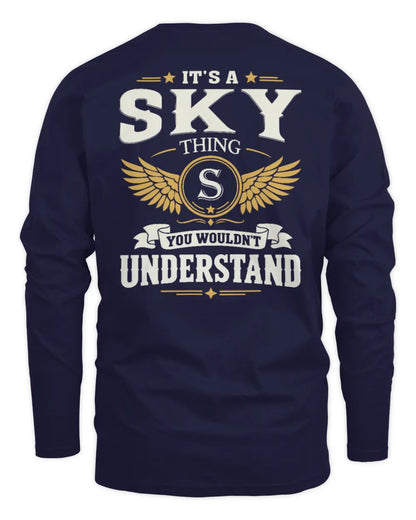 SKY KT06-M008 It’s a [NAME] Thing – You Wouldn’t Understand | Personalized Vintage T-Shirt - Men's Long Sleeved T-Shirt - Navy