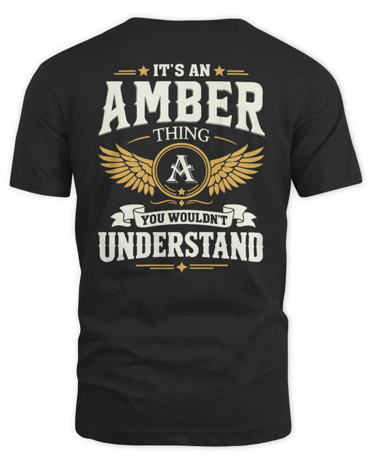 AMBER KT06-M008 It’s a [NAME] Thing – You Wouldn’t Understand | Personalized Vintage T-Shirt - Unisex Standard T-Shirt - Black