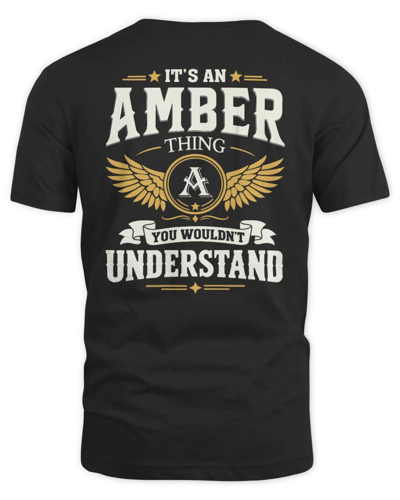 AMBER KT06-M008 It’s a [NAME] Thing – You Wouldn’t Understand | Personalized Vintage T-Shirt - Unisex Standard T-Shirt - Black